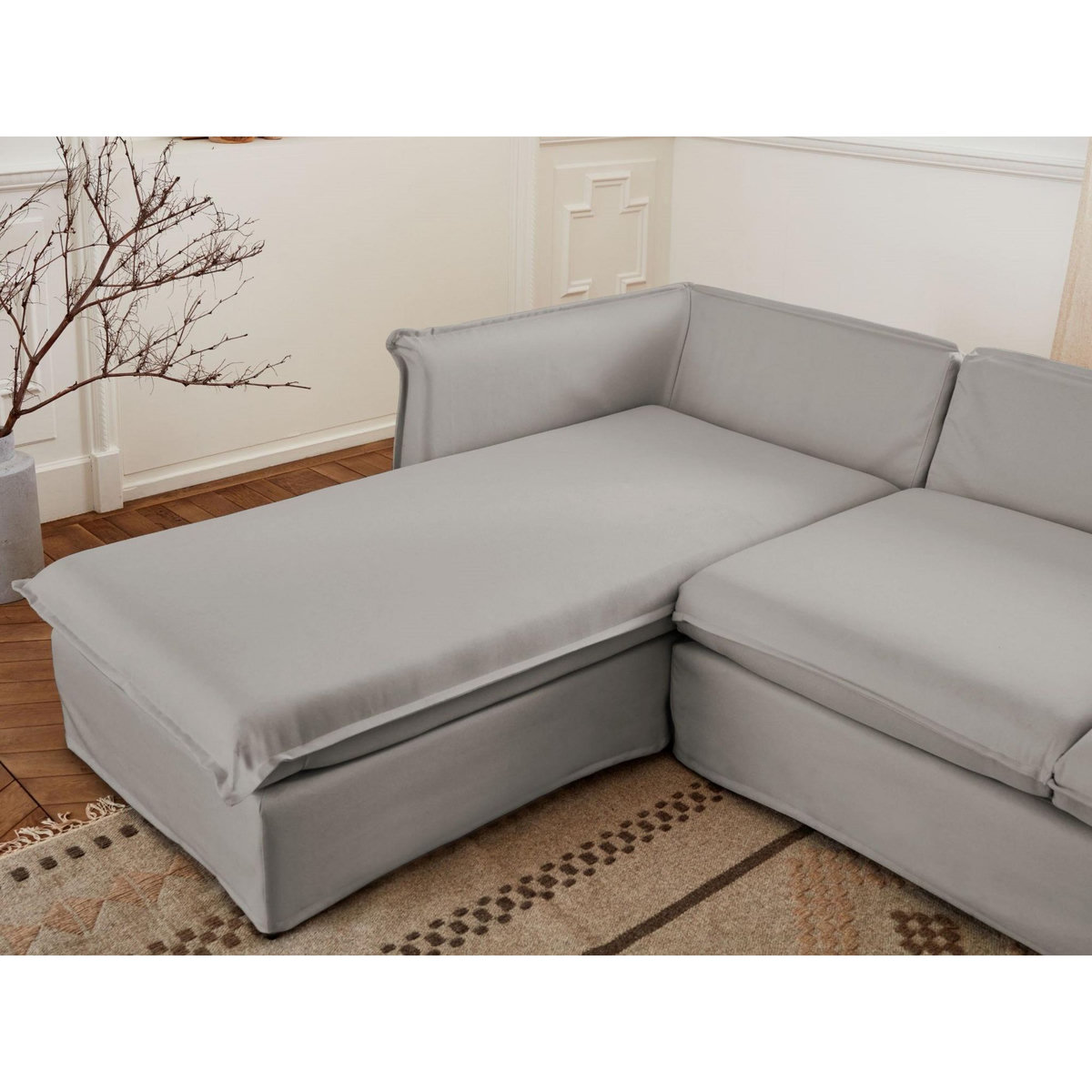 LISA DESIGN Adriann - canapé d'angle gauche fixe - 4 places - en tissu déhoussable