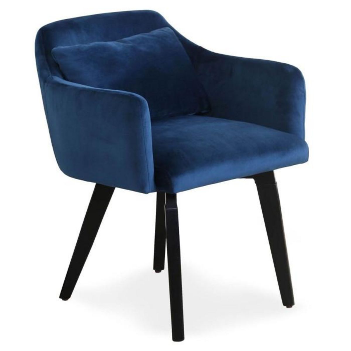 Paris Prix Lot de 2 Fauteuils Velours  Scanda  70cm Bleu