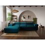 Voir la diapositive 1 : BEST MOBILIER Pablo - canapé d'angle gauche - 6 places - convertible avec coffre et têtières réglables - en velours