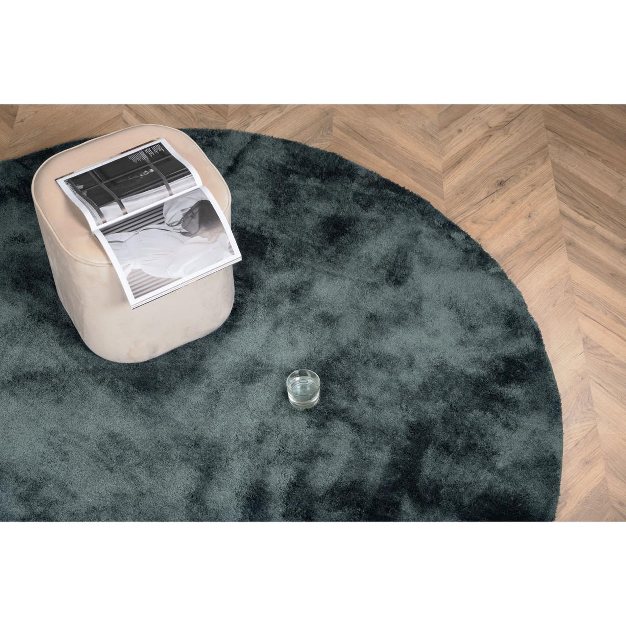 Voir la diapositive 3 : Paris Prix Tapis déco rond  undra  200cm vert