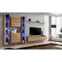 Voir la diapositive 2 : Paris Prix Meuble TV Mural Design  Switch XVI  330cm Naturel
