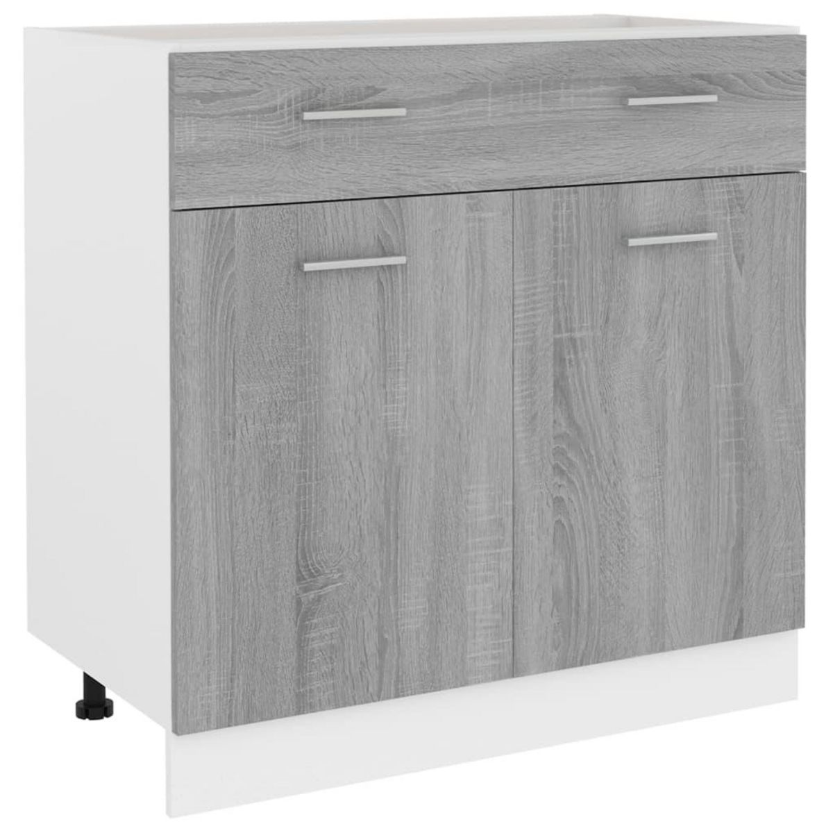 VIDAXL Armoire de plancher a tiroir Sonoma gris 80x46x81,5 cm