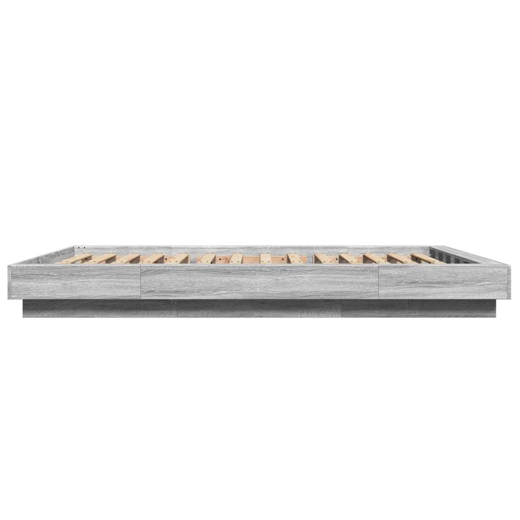 Voir la diapositive 5 : VIDAXL Cadre de lit sans matelas sonoma gris 135x190 cm