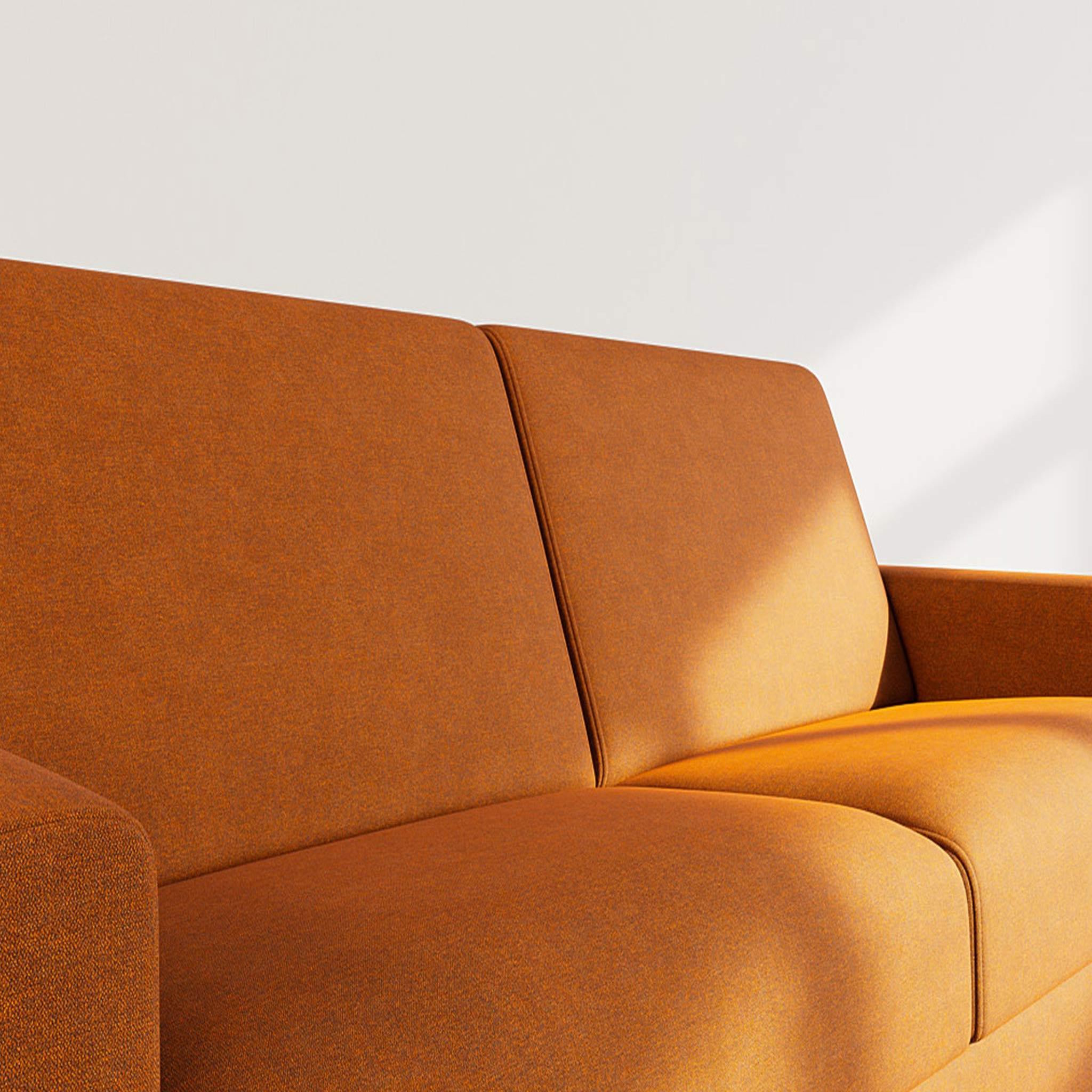 Voir la diapositive 4 : BEST MOBILIER Julia - canapé 3 places convertible express couchage quotidien 140 cm matelas 14 cm en tissu
