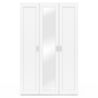 Voir la diapositive 3 : ID MARKET Armoire 3 portes VITO blanc penderie 120 cm avec miroir et étagères