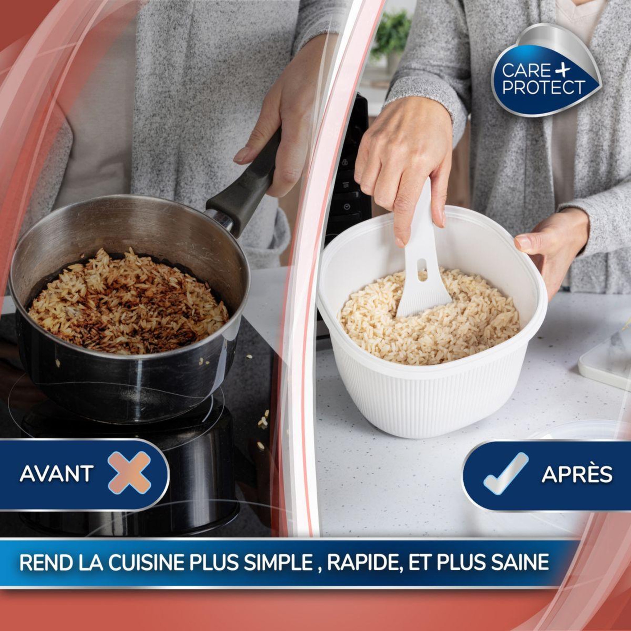 Voir la diapositive 3 : CARE PROTECT Cuiseur à riz et céréales cuiseur de riz et cereales