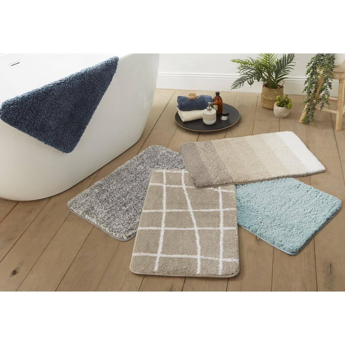 GUY LEVASSEUR Tapis de bain uni en polyester 50x80cm