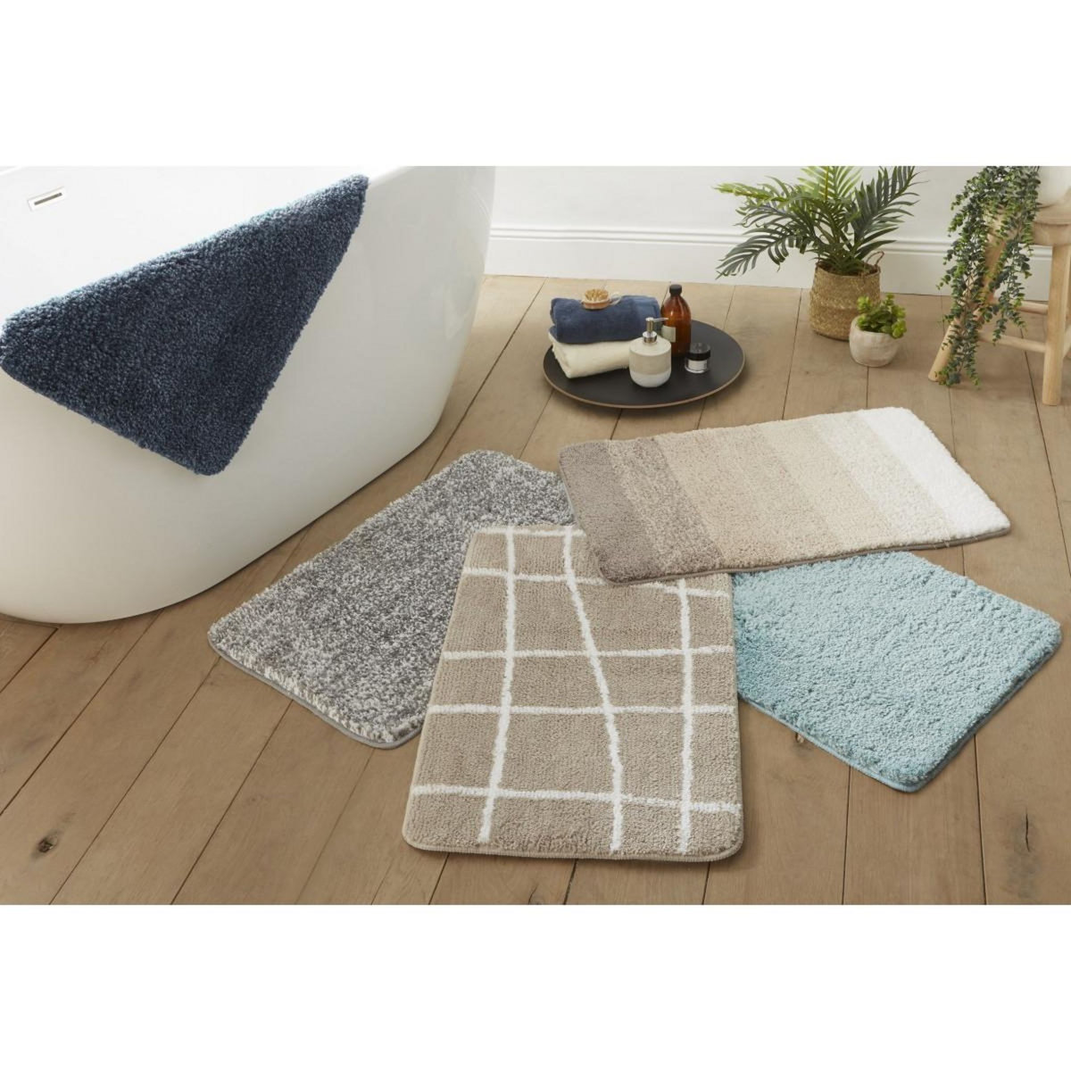 GUY LEVASSEUR Tapis de bain uni en polyester 50x80cm