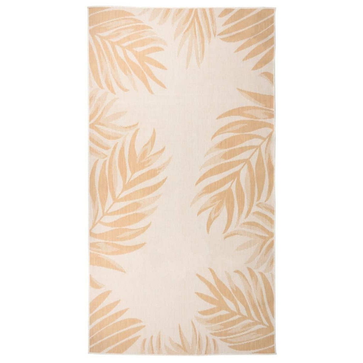 VIDAXL Tapis a tissage plat d'exterieur 80x150 cm Motif de feuille