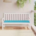 VIDAXL Coussin de banc de jardin turquoise 150x50x3 cm tissu oxford