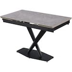 Habitat et Jardin Table à manger extensible en céramique 6 à 10 personnes  Silence  - Gris marbré