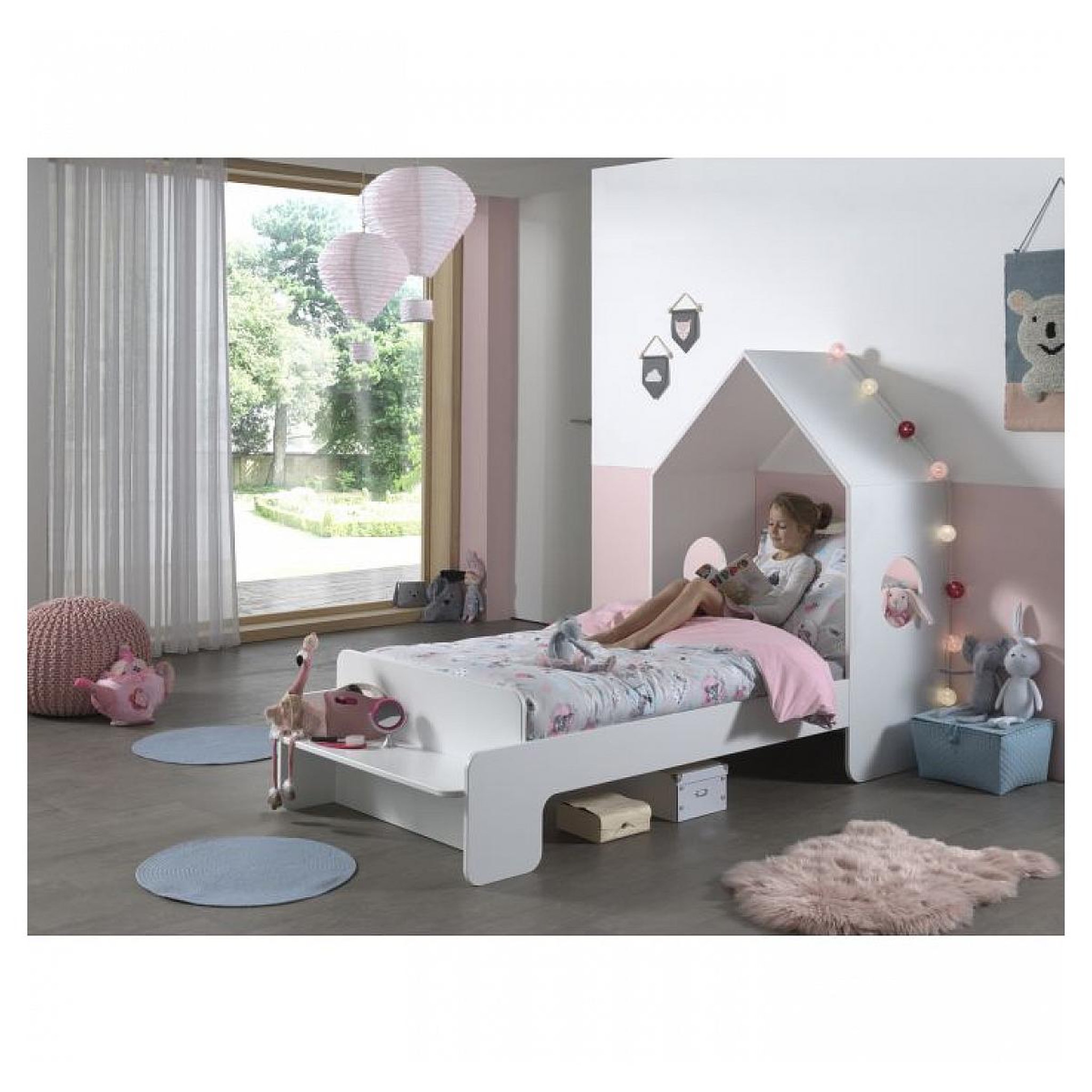 Voir la diapositive 4 : Paris Prix Pack - Lit Cabane Enfant & Étagère  Casami  90x140cm Blanc