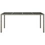 Voir la diapositive 3 : VIDAXL Table de jardin Gris 190x90x75 cm Verre trempé résine tressée