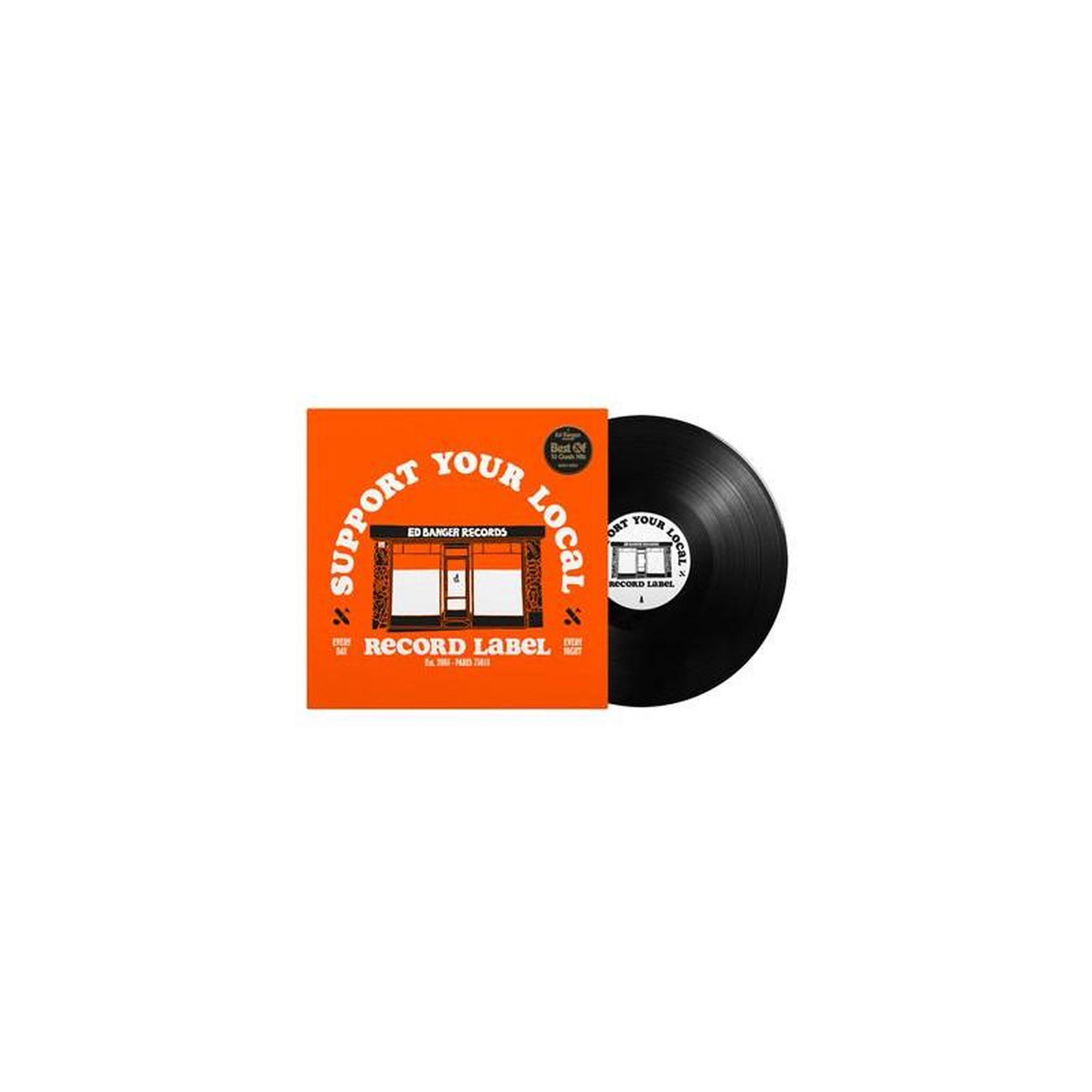 Vinyl lp noir – support your local record label (best of ed banger records) – compilation 20 ans