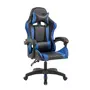 CONCEPT USINE Chaise de gaming massante noire et bleue EZIO