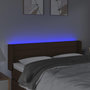 Voir la diapositive 4 : VIDAXL Tete de lit a LED Marron fonce 147x16x78/88 cm Tissu