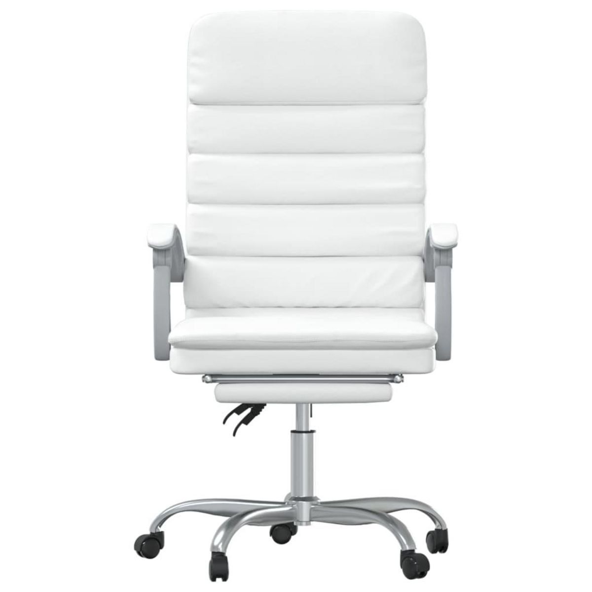 VIDAXL Fauteuil de massage inclinable de bureau Blanc Similicuir