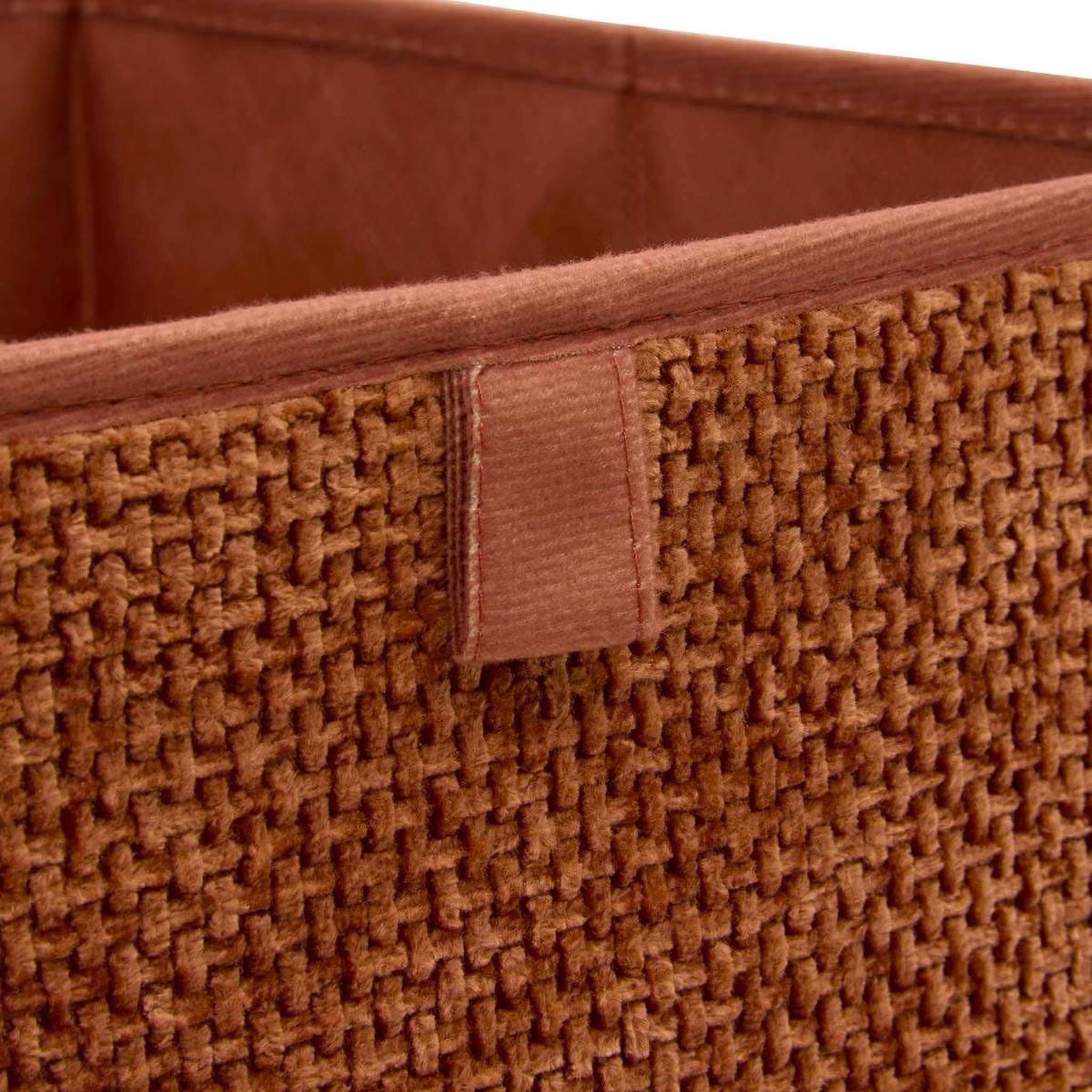 Voir la diapositive 2 : FIVE Boîte de rangement pliable  velvy  31x31cm moka