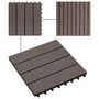 Voir la diapositive 4 : VIDAXL Carreau de terrasse 11 pcs WPC 30 x 30 cm 1 m^2 Marron fonce