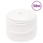 VIDAXL Corde de bateau Blanc complet 14 mm 50 m Polypropylene