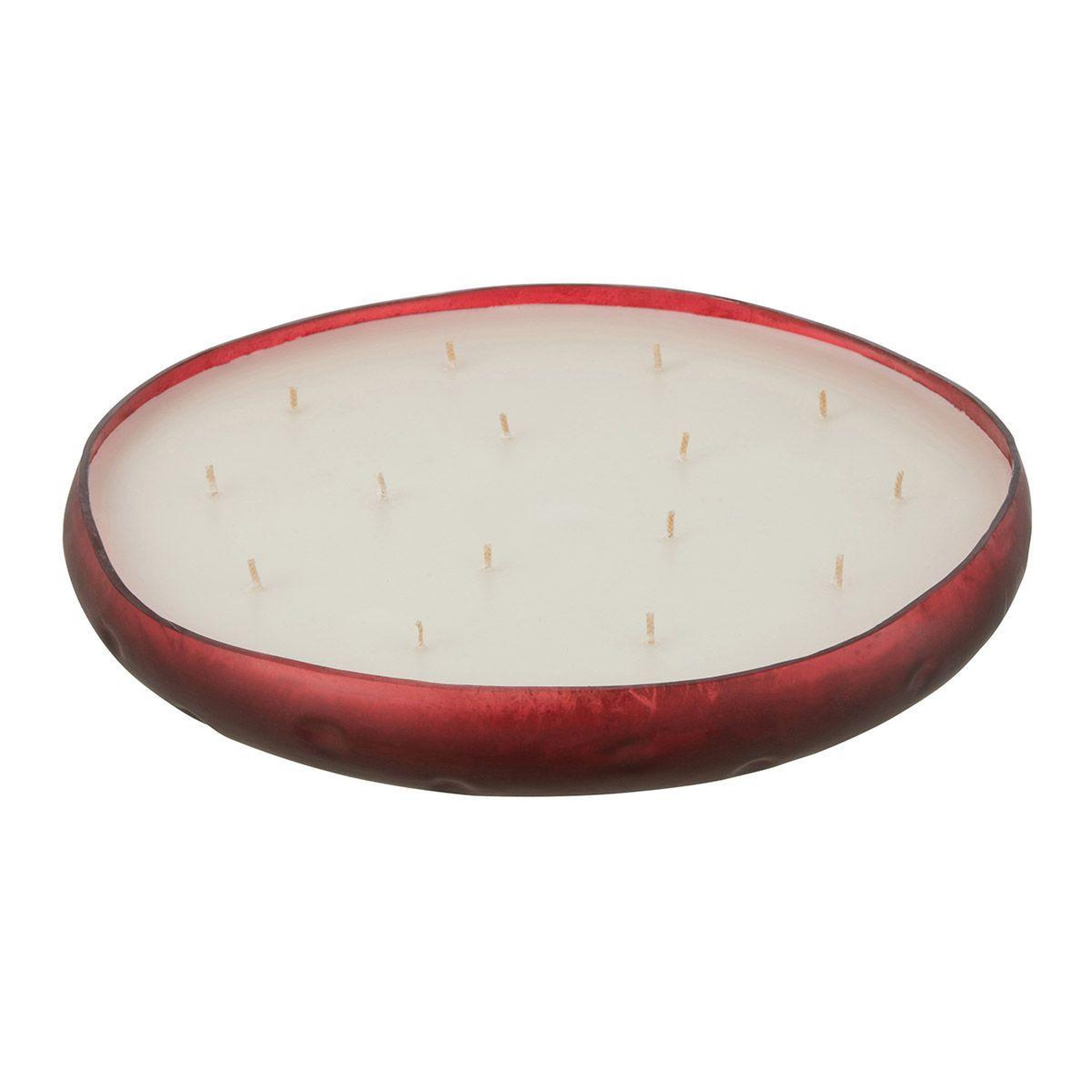 J-LINE Bougie parfumée déco  livia  37cm oud amber rouge