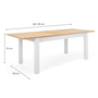 Voir la diapositive 4 : CONCEPT USINE Table à manger extensible style scandinave, bois 10 personnes SKADAR