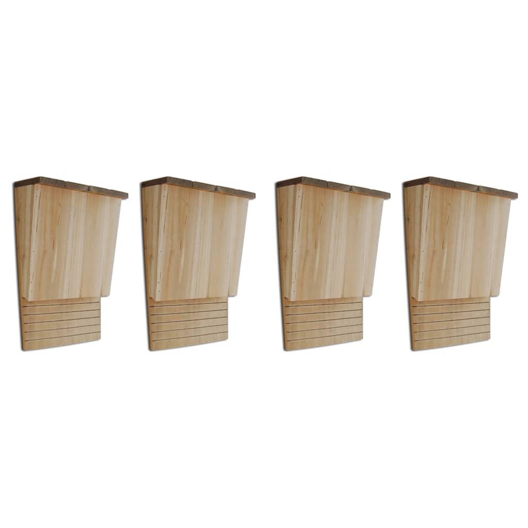 VIDAXL Maison pou chauve-souris 4 pcs 22 x 12 x 34 cm bois
