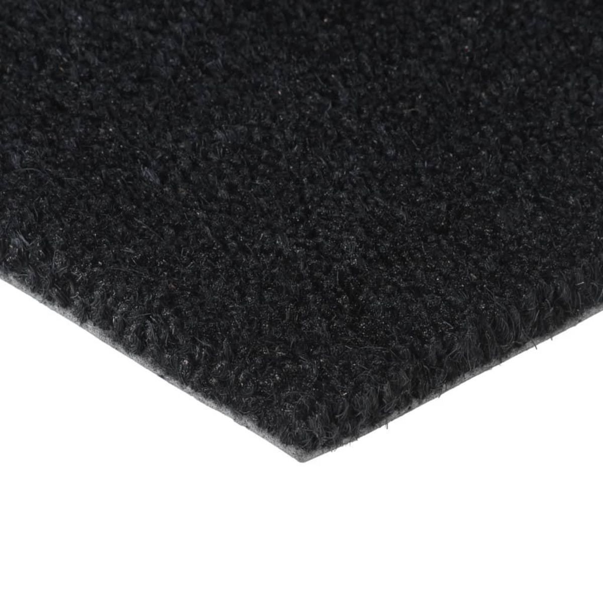 VIDAXL Tapis de porte noir 90x150 cm fibre de coco touffete