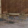 Voir la diapositive 3 : Paris Prix Ensemble Table de Jardin & 4 Chaises  Sifnos  90cm Beige