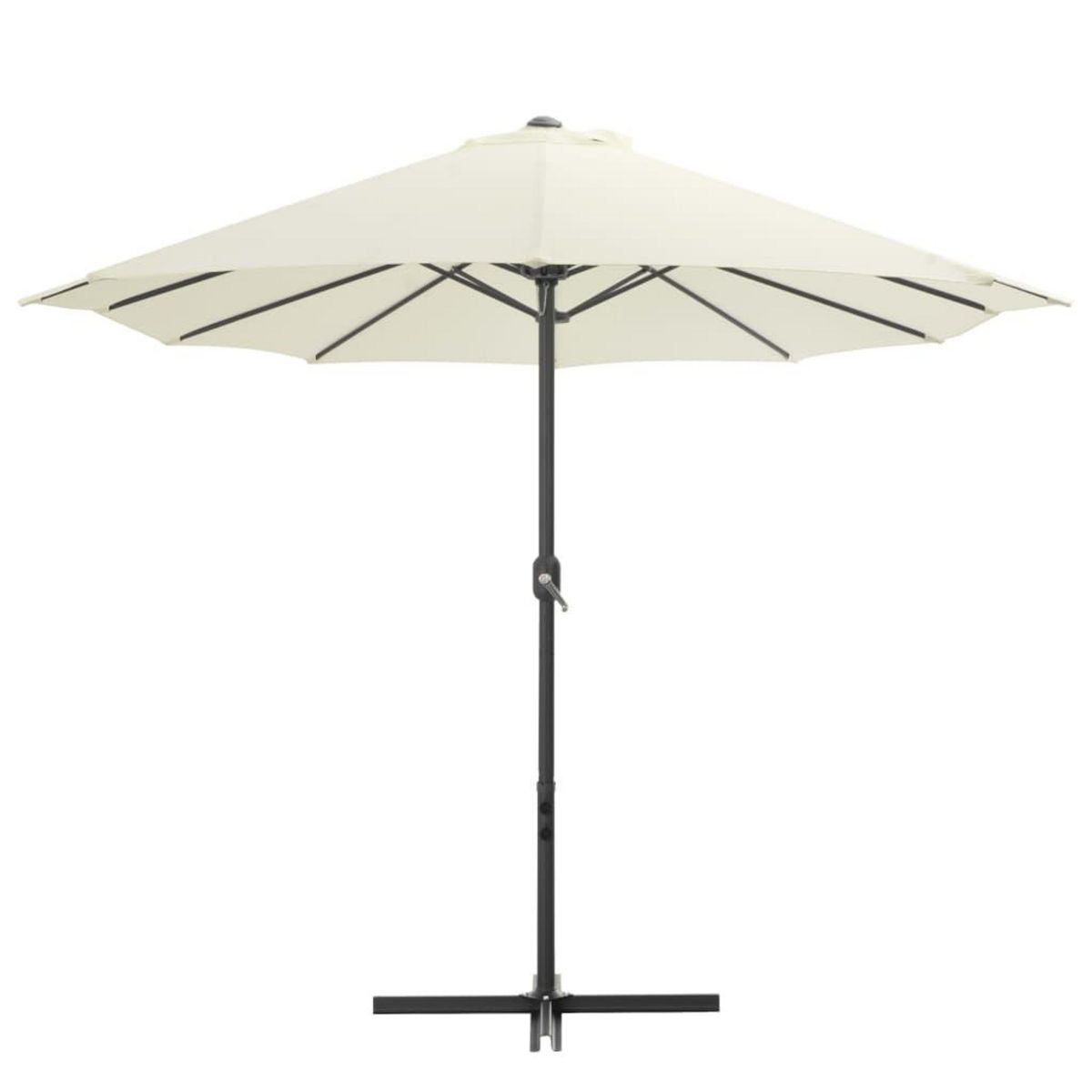 VIDAXL Parasol d'exterieur et poteau en aluminium 460x270 cm sable
