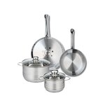 ELO Ensemble de 2 Poêles de cuisson 24 et 28 cm et 2 faitouts 16 et 20 cm Elo Profi Brillant