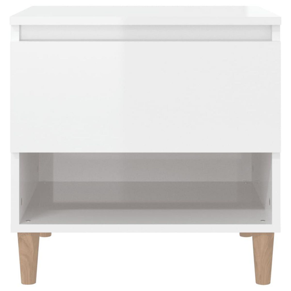 VIDAXL Tables de chevet 2 pcs Blanc brillant 50x46x50 cm