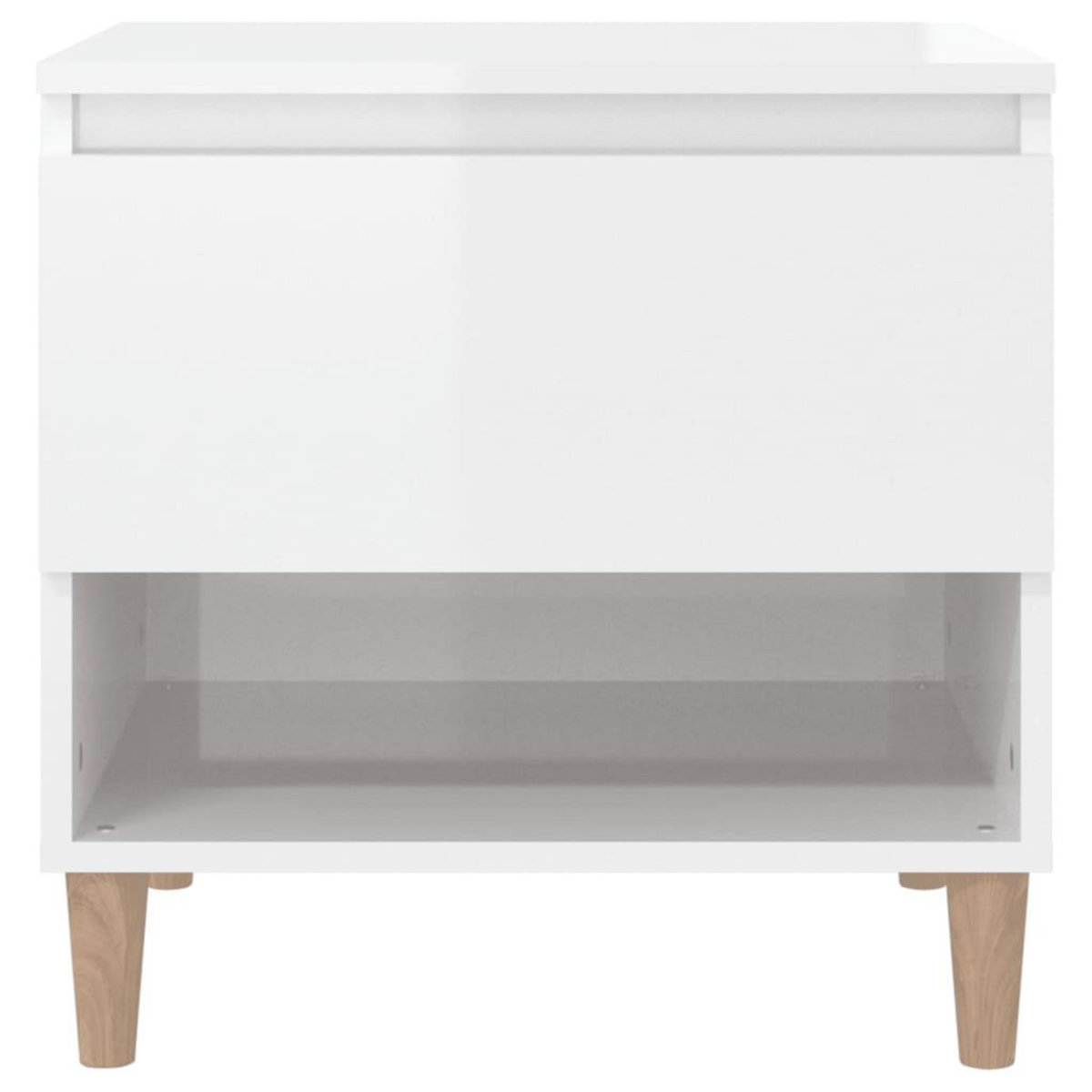 VIDAXL Tables de chevet 2 pcs Blanc brillant 50x46x50 cm