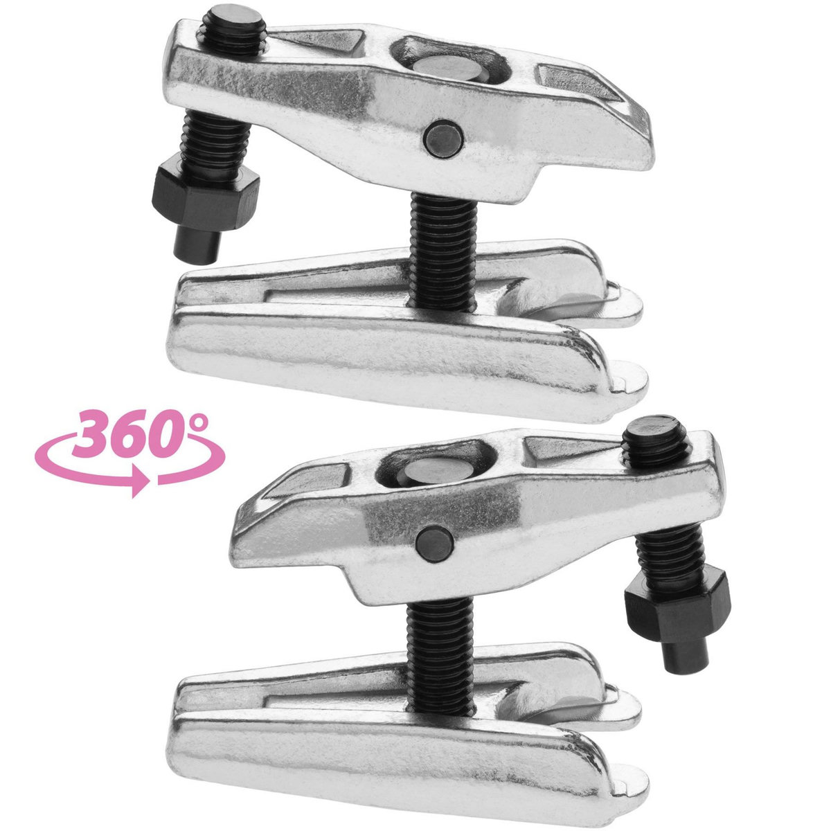 tectake Extracteur de rotule de direction universel 2 pièces gris