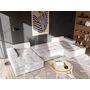 Voir la diapositive 2 : BEST MOBILIER Bastian - canapé panoramique en u 7 places convertible avec coffre en velours texturé