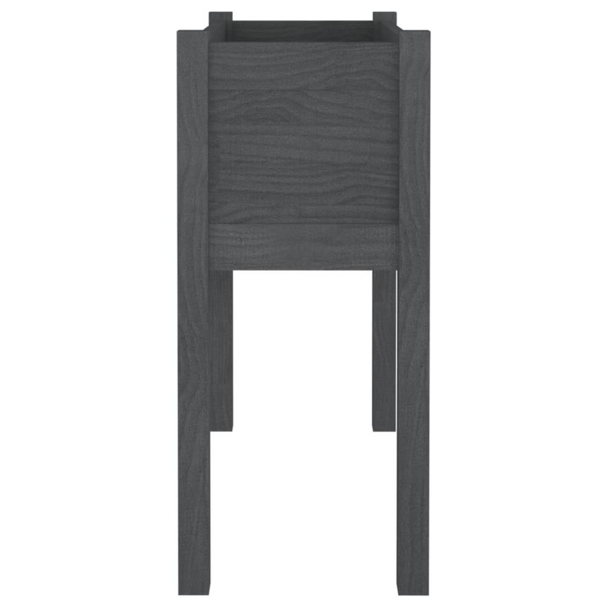 VIDAXL Jardiniere Gris 70x31x70 cm Bois de pin massif