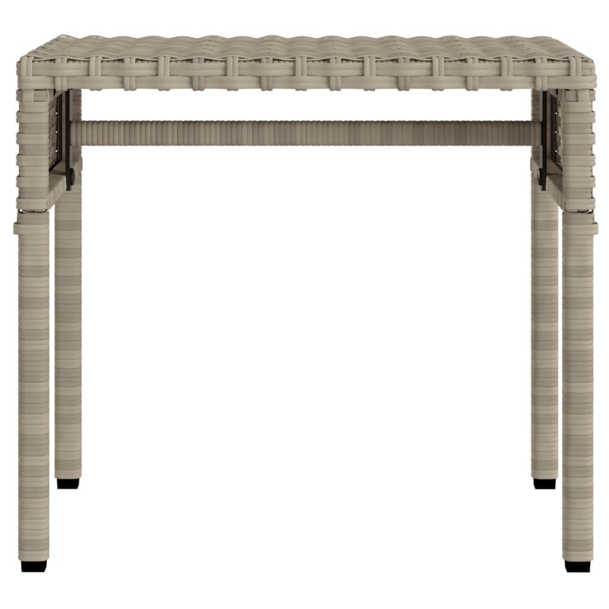 Voir la diapositive 4 : VIDAXL Chaise longue avec auvent et table gris clair resine tressee
