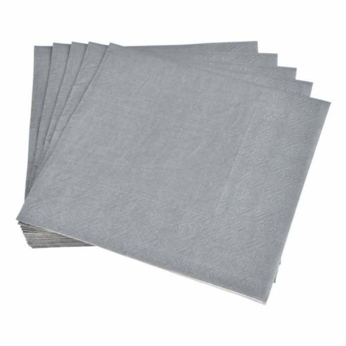 Paris Prix Lot de 20 Serviettes en Papier  Vitamine  33x33cm Gris