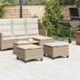 Voir la diapositive 3 : VIDAXL Tabourets jardin coussins 2pcs beige 55x55x36 cm resine tressee