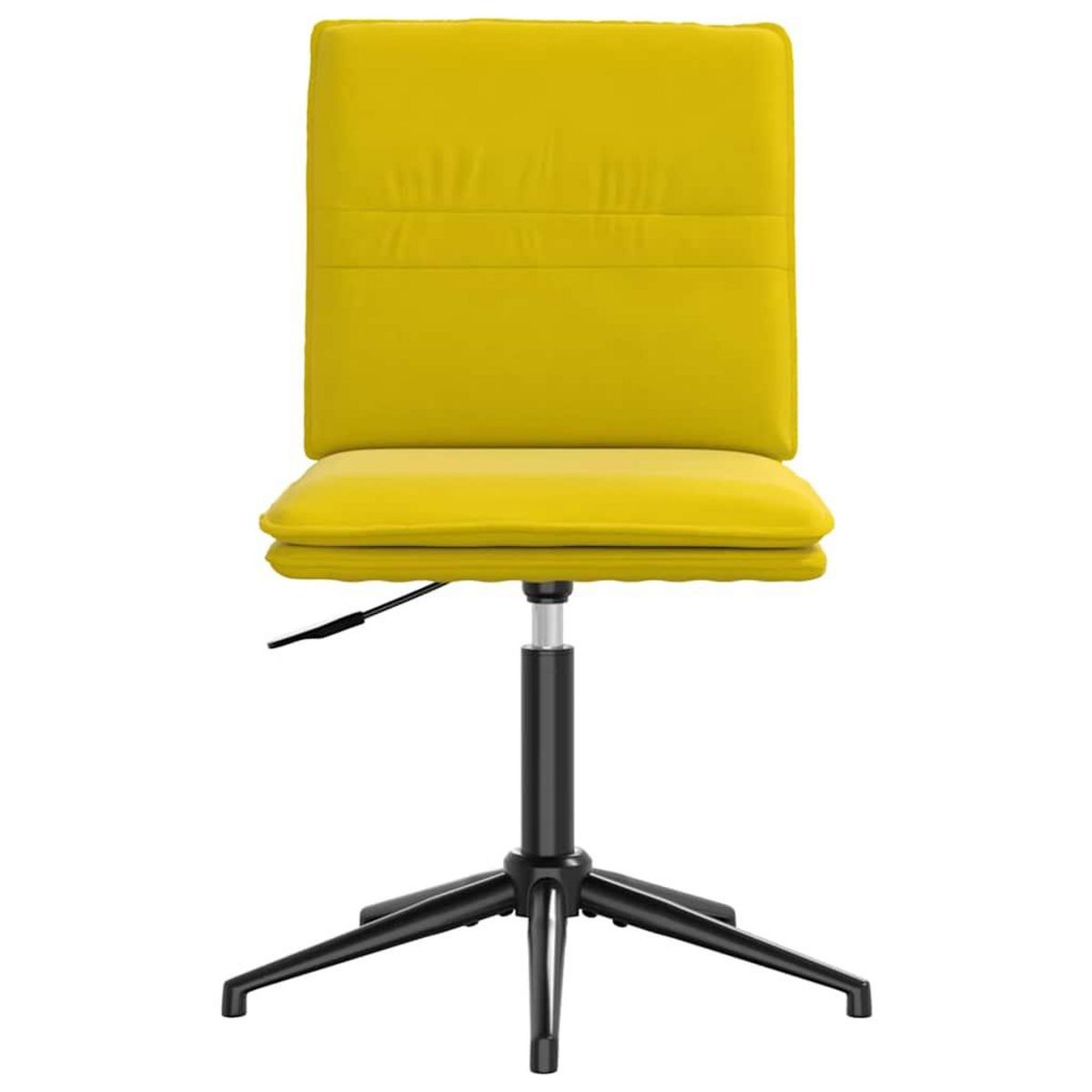 VIDAXL Chaise a manger Jaune Velours