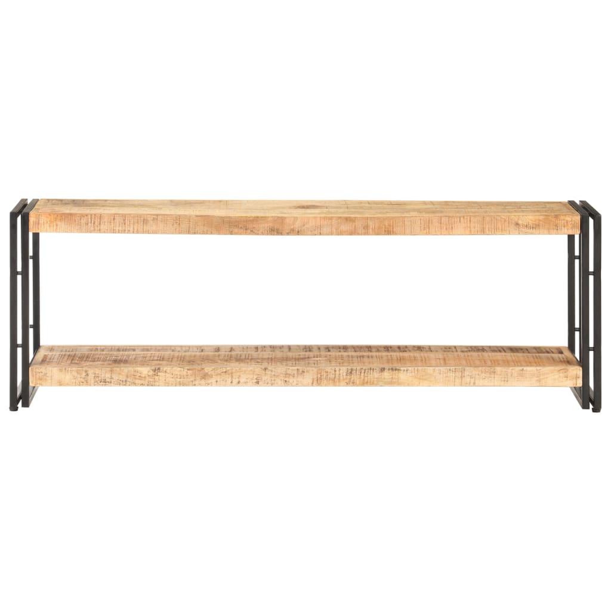 Voir la diapositive 2 : VIDAXL Meuble TV 120x30x40 cm Bois de manguier brut