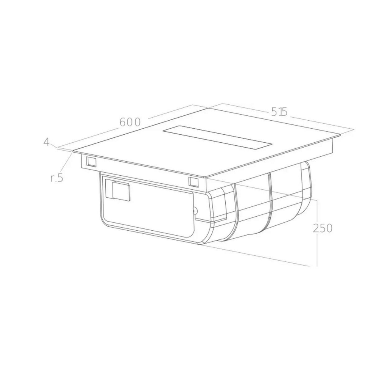 ELICA Table de cuisson induction aspirante 60cm 4feux 7400w noir - NIKOLATESLAVELVETBLFBO60