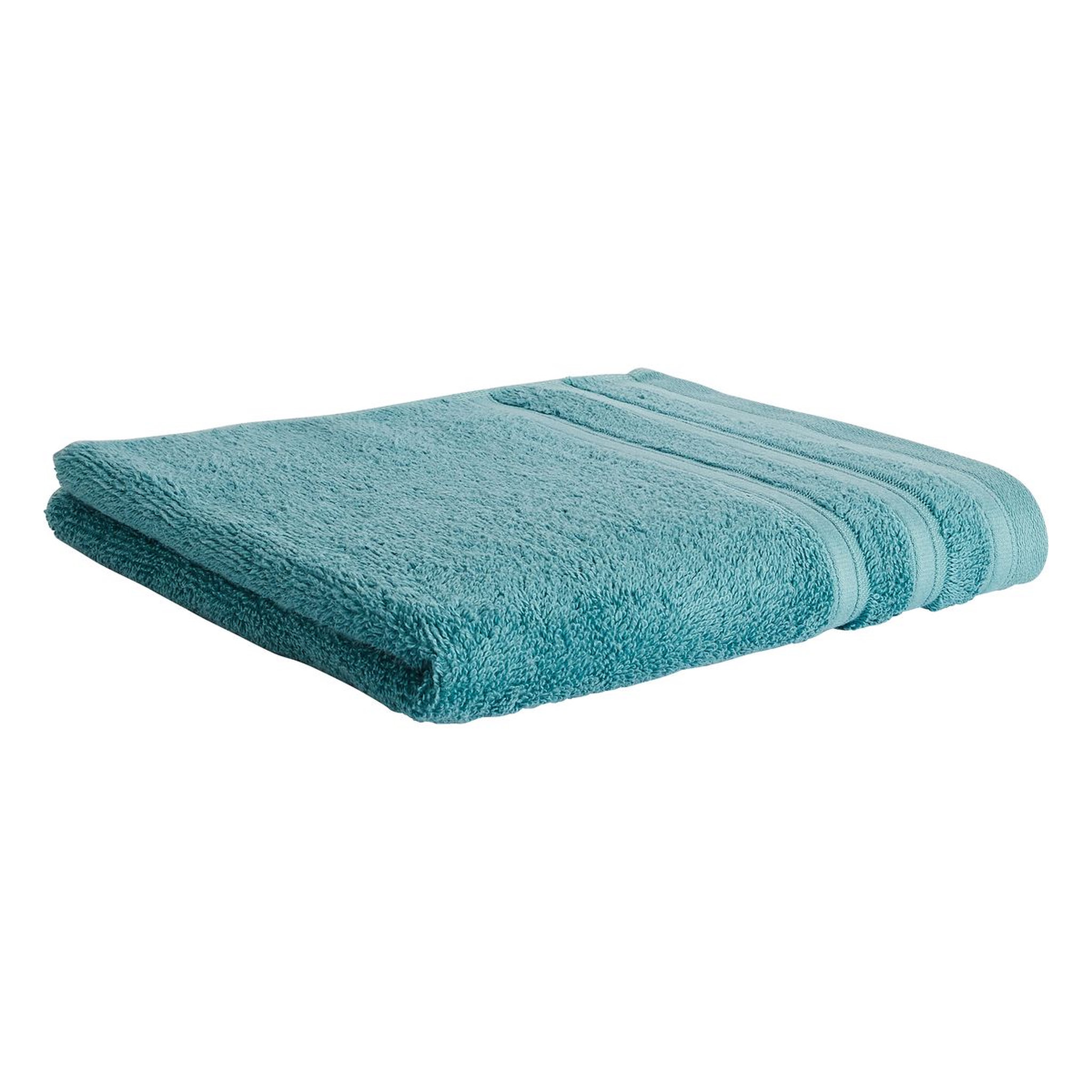 Voir la diapositive 1 : ACTUEL  Serviette de toilette unie en coton bouclé 500 gr/m2
