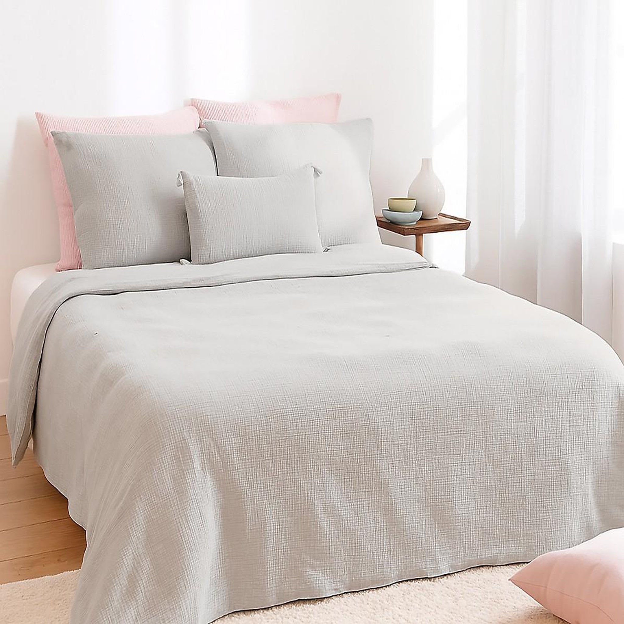 Voir la diapositive 1 : Home collection Parure housse de couette 100% gaze de coton