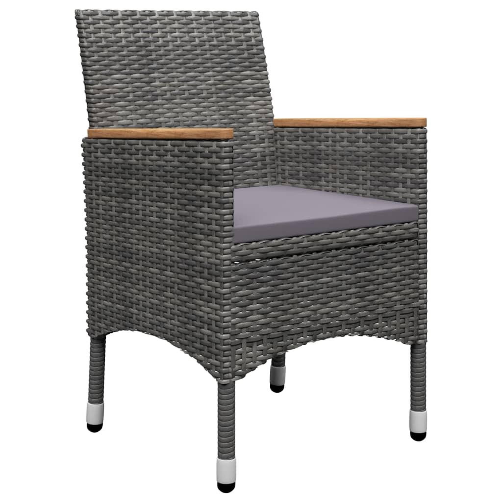 Voir la diapositive 3 : VIDAXL Ensemble a manger de jardin 5 pcs Gris