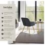 Voir la diapositive 2 : tectake Chaise rembourrée aspect velours noir/or Lot de 2