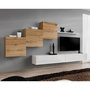 Voir la diapositive 1 : Paris Prix Meuble TV Mural Design  Switch X  330cm Naturel & Blanc