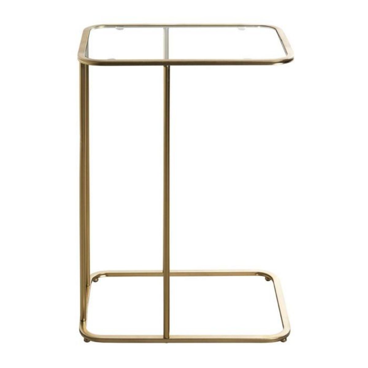 Paris Prix Table d'Appoint Design  Verre Trempé  65cm Or