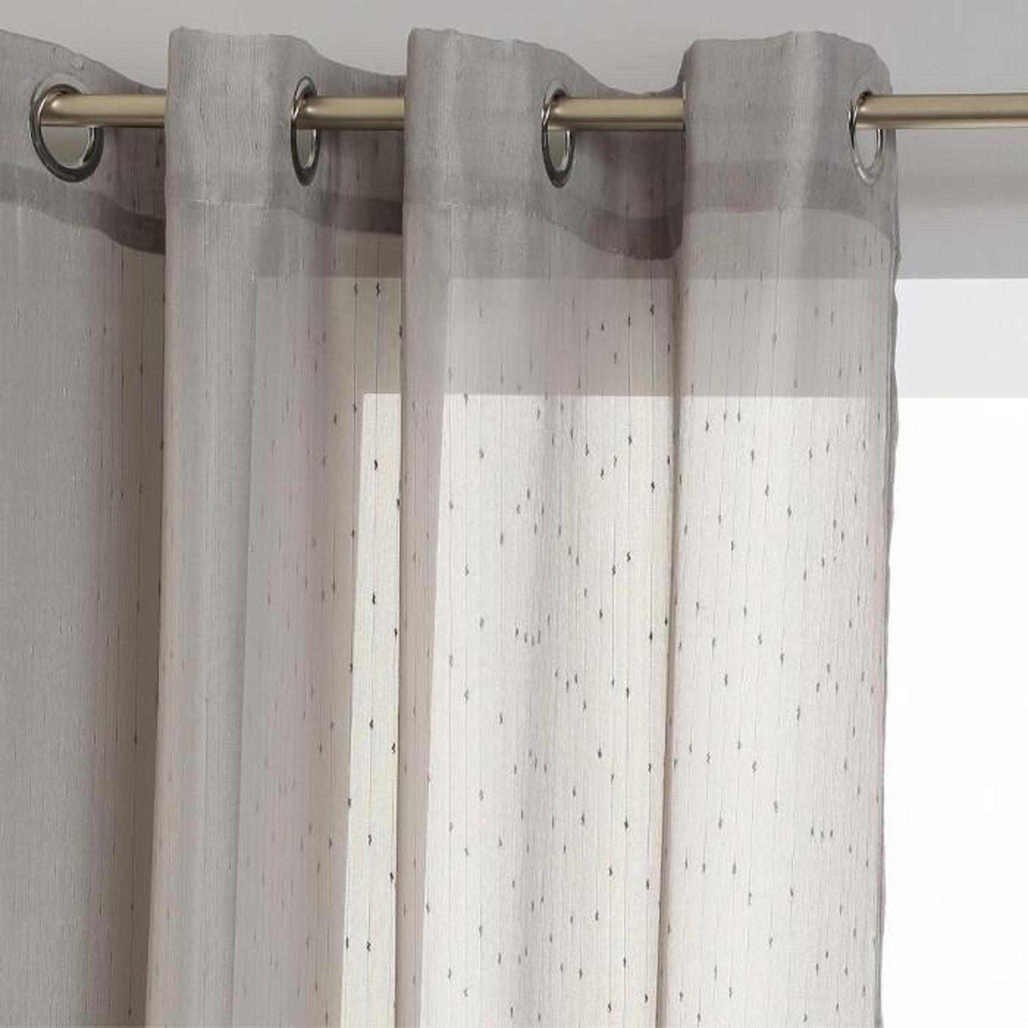 Voir la diapositive 2 : ATMOSPHERA Rideau Voilage  Rayure  140x240cm Gris