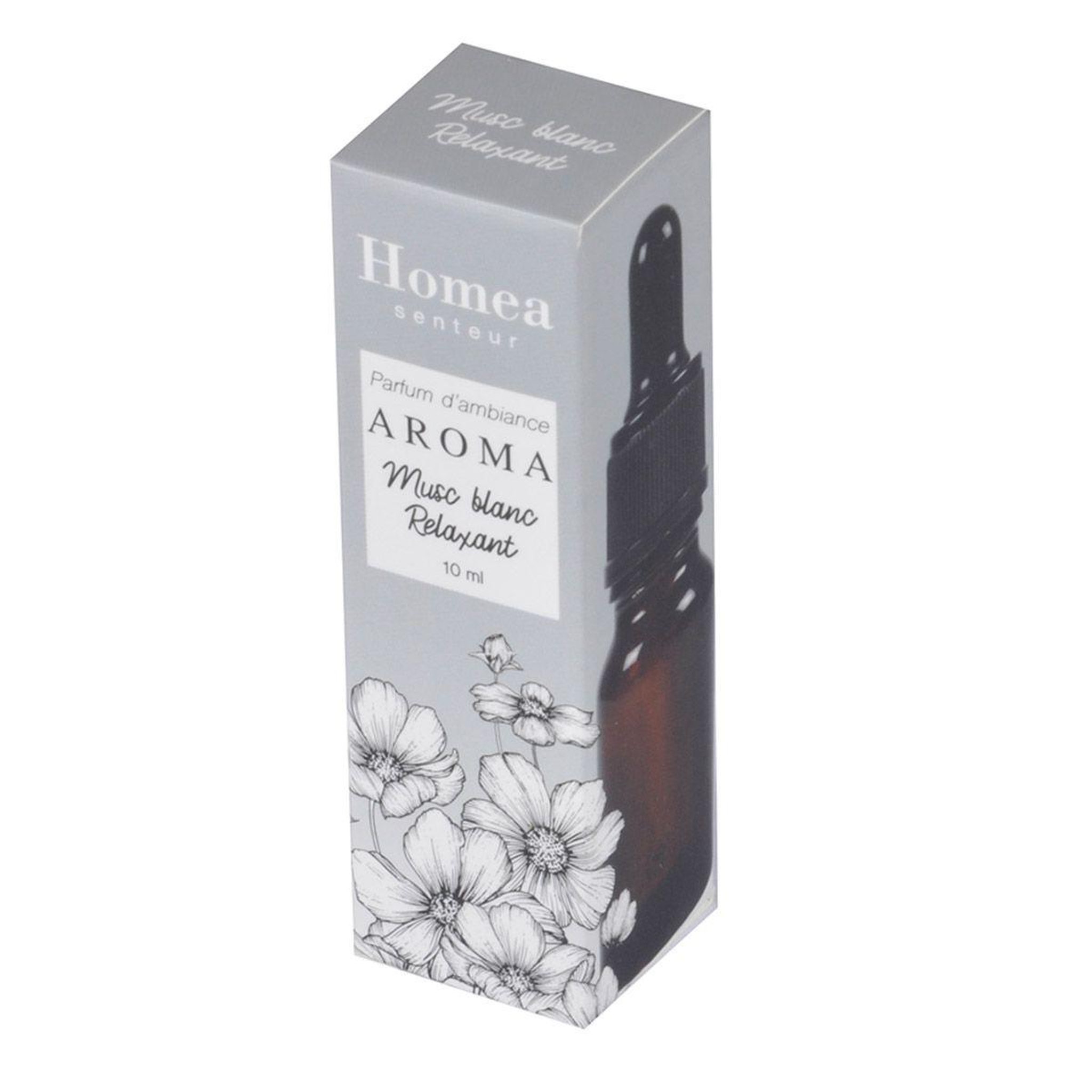 Voir la diapositive 2 : HOMEA Parfum d'ambiance  aroma  10ml musc blanc relaxant